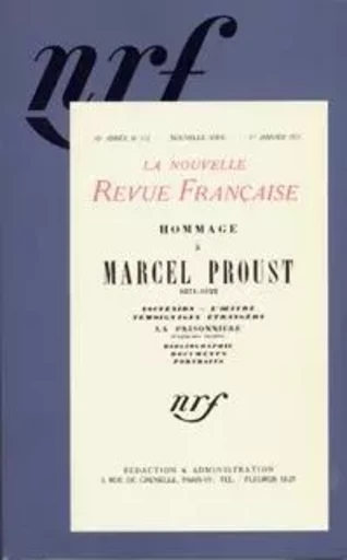 Hommage à Marcel Proust -  Collectifs - GALLIMARD