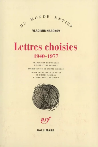 Lettres choisies - Vladimir Nabokov - GALLIMARD