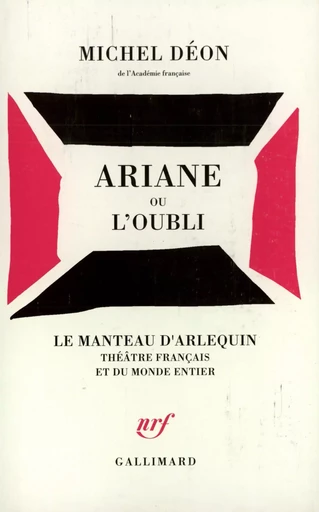 Ariane ou L'oubli - Michel Déon - GALLIMARD