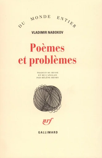 Poèmes et problèmes - Vladimir Nabokov - GALLIMARD