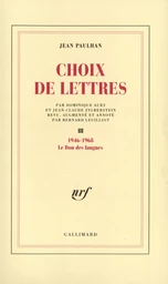 Choix de lettres