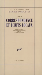 Correspondance et écrits locaux