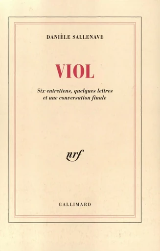 Viol - Danièle Sallenave - GALLIMARD