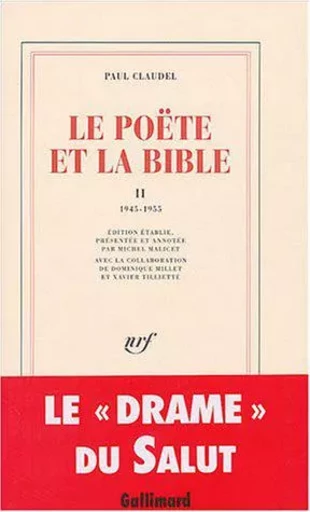 Le Poëte et la Bible - Paul Claudel - GALLIMARD