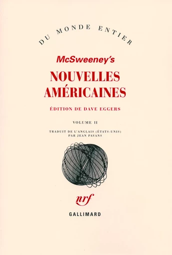 McSweeney's : Nouvelles américaines -  Collectifs - GALLIMARD