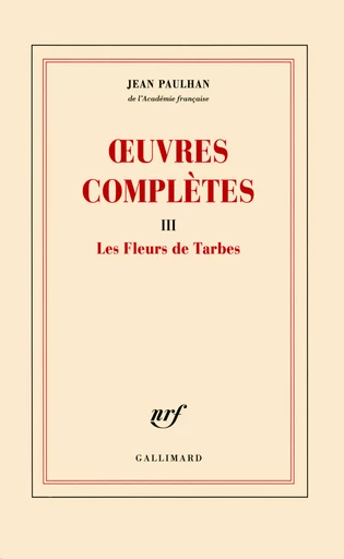 Œuvres complètes - Jean Paulhan - GALLIMARD