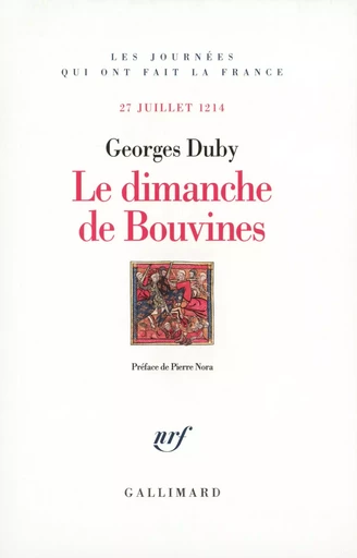 Le dimanche de Bouvines - Georges Duby - GALLIMARD