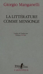 La littérature comme mensonge