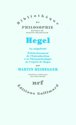 Hegel - Martin Heidegger - GALLIMARD