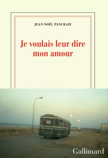 Je voulais leur dire mon amour - Jean-Noël Pancrazi - GALLIMARD