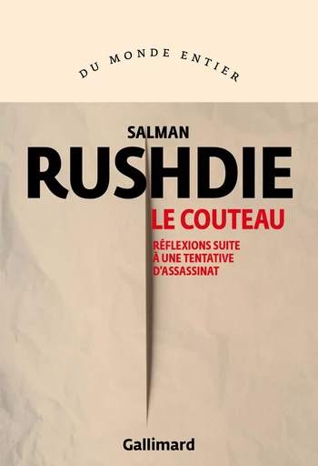 Le Couteau - Salman Rushdie - GALLIMARD