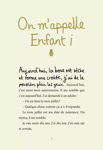 On m'appelle Enfant i - Steve Tasane - GALLIMARD JEUNE