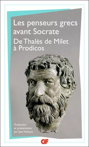 Penseurs grecs avant Socrate -  Collectif - FLAMMARION