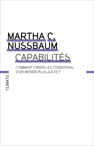 Capabilités - Martha Nussbaum - CLIMATS