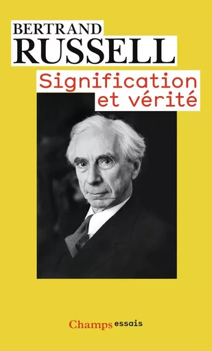 Signification et vérité - BERTRAND RUSSELL - FLAMMARION