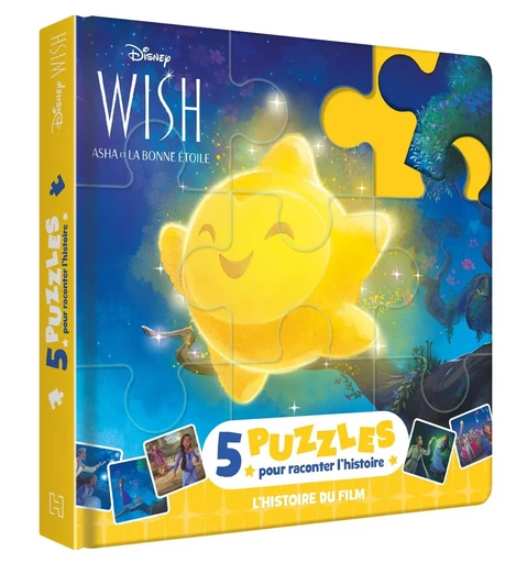 WISH, ASHA ET LA BONNE ÉTOILE - Mon Petit Livre Puzzle - 5 puzzles 9 pièces - Disney -  - DISNEY HACHETTE