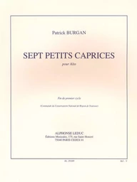 PATRICK BURGAN: 7 PETITES CAPRICES (VIOLA SOLO)