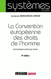 La Convention européenne des droits de l'homme