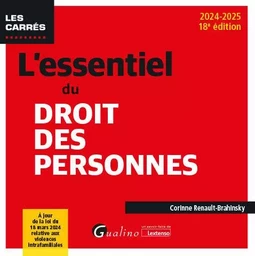 L'essentiel du droit des personnes