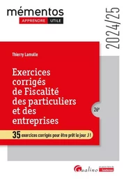 Exercices corrigés de fiscalité des particuliers et des entreprises