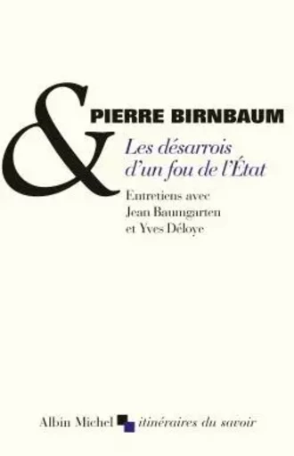 Les Désarrois d'un fou de l'Etat - Pierre Birnbaum - ALBIN MICHEL