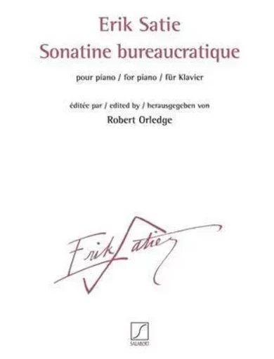 SONATINE BUREAUCRATIQUE PIANO -  ERIK SATIE - SALABERT