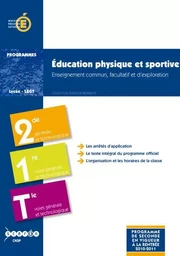 Éducation physique et sportive - classes de seconde, première et terminale, voies générale et technologique