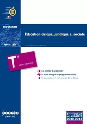 Éducation civique, juridique et sociale - classe terminale des séries générales, ES, L, S