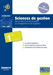 Sciences de gestion - série sciences et technologies du management et de la gestion