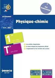 Physique, chimie - classes de première et terminale de la série STD2A, classe de première des séries STI2D et STL