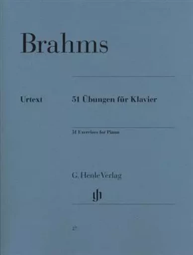 BRAHMS :  51 EXERCISES POUR PIANO -  BRAHMS JOHANNES - HENLE