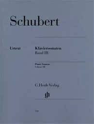 FRANZ SCHUBERT  : SONATES POUR PIANO, VOLUME 3 (SONATES DE JEUNESSE ET SONATES INACHEVEES)