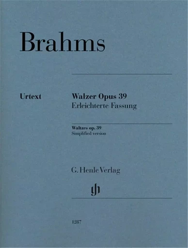 JOHANNES BRAHMS : VALSES OP. 39 - VERSION SIMPLIFIEE (16 VALSES) -  JOHANNES BRAHMS - HENLE