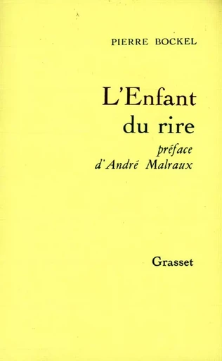 L'enfant du rire - Pierre Bockel - GRASSET