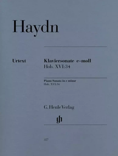 JOSEPH HAYDN : SONATE POUR PIANO EN MI MINEUR HOB. XVI:34 -  HAYDN JOSEPH - HENLE