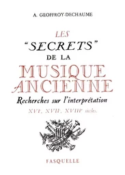 Les secrets de la musique ancienne