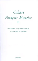 CAHIERS FRANCOIS MAURIAC T11