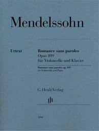 FELIX MENDELSSOHN BARTHOLDY : ROMANCE SANS PAROLES OP. 109 - VIOLONCELLE ET PIANO