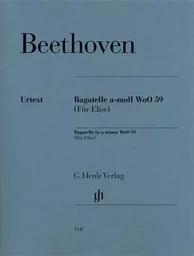 LUDWIG VAN BEETHOVEN : LETTRE A ELISE FUR ELISE BAGATELLE A-MOLL WOO 59