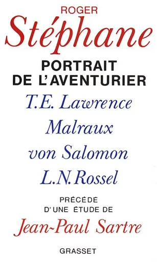 Portrait de l'aventurier - Roger Stéphane - GRASSET