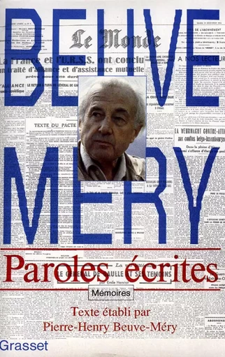 Paroles écrites - Hubert Beuve-Méry - GRASSET