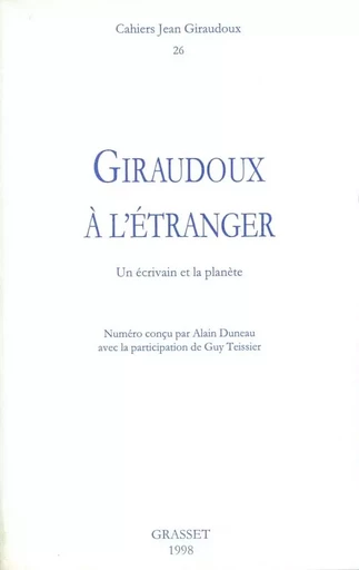 Cahiers numéro 26 - Jean Giraudoux - GRASSET