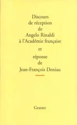 Discours de réception à l'Académie Française