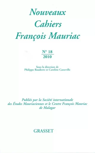 Nouveaux cahiers François Mauriac N°18 - FRANCOIS Mauriac - GRASSET