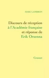 Discours de réception à l'Académie française