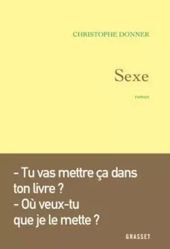 Sexe -  DONNER-C - GRASSET