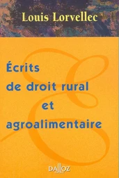 Écrits de droit rural et agroalimentaire