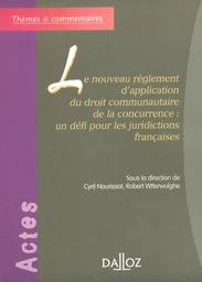 Le nouveau règlement d'application du droit communautaire de la concurrence - un défi pour les juridictions françaises