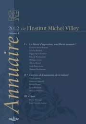 Annuaire de l'Institut Michel Villey 2012 - Volume 4