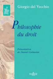 Philosophie du droit - Réimpression de l'édition de 1953